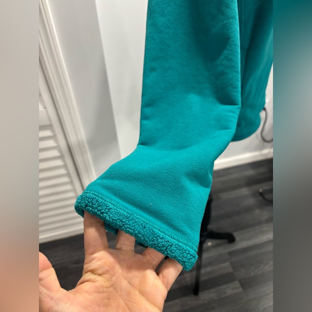 The North Face Sherpa Lined Jacket Size Medium Teal Pockets B1 - Picture 8 of 12